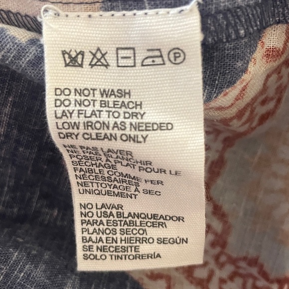 New Cleobella Leigh Paisley Cotton Linen Dress size Small in Navy - Picture 14 of 16